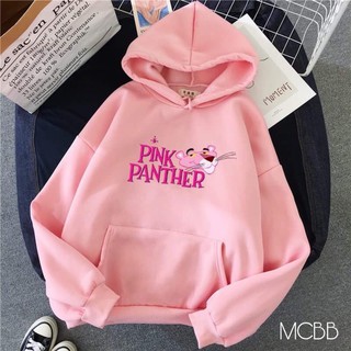 Mcbb 7-23 kg vải da cá áo hoodie bé gái áo thun tay dài cho bé gái áo có nón trùm đầu pink panther phông áo trẻ em nữ bộ