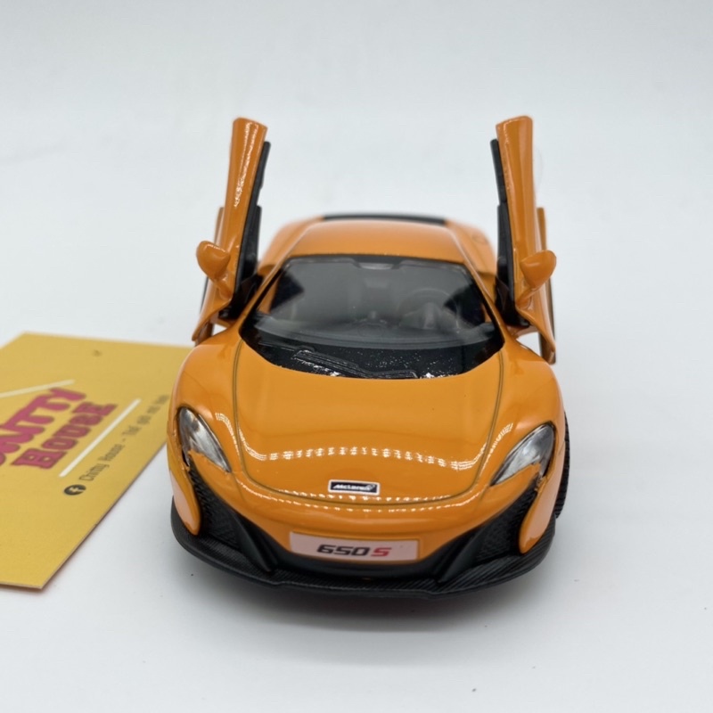 Ô tô kim loại mô hình  McLazen 650S tỷ lệ 1:36 mở được 2 cửa, trang trí taplo, sưu tầm, đồ chơi cho bé