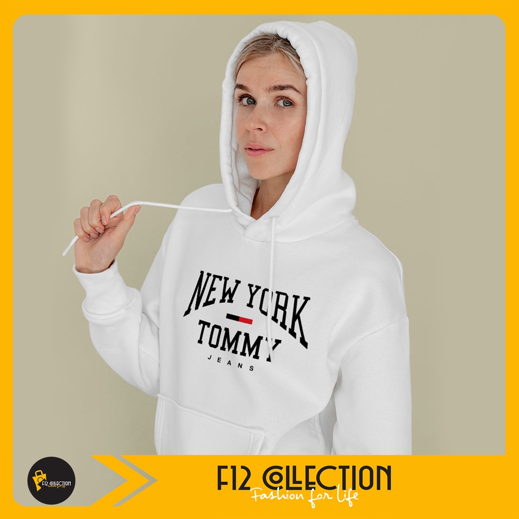 Áo Hoodie nữ cute form rộng New York Tommy chất nỉ bông cotton đẹp rẻ F12 Collection HD013