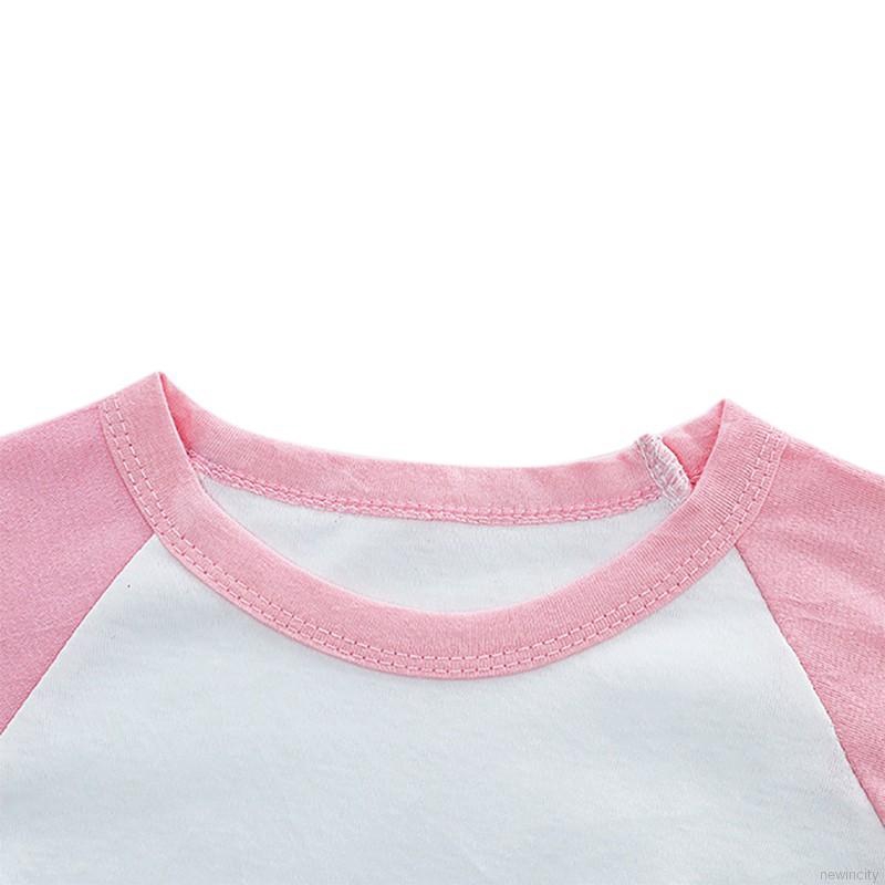 Áo thun tay dài bằng cotton với họa tiết in theo phong cách hoạt hình dùng cho trẻ nhỏ