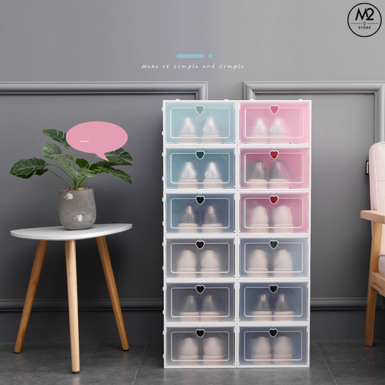 Hộp Đựng Giày Dép Nắp Nhựa Cứng Trong Suốt, Size lớn Chịu Lực 4kg HDG01 | BigBuy360 - bigbuy360.vn