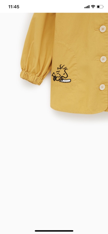 ÁO KHOÁC ZARA KAKI MỎNG - VÀNG SNOPPY