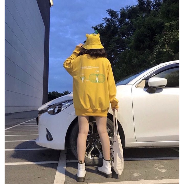 Áo Sweater Nỉ Bông Fear Love Thu Đông Unisex Couple | BigBuy360 - bigbuy360.vn