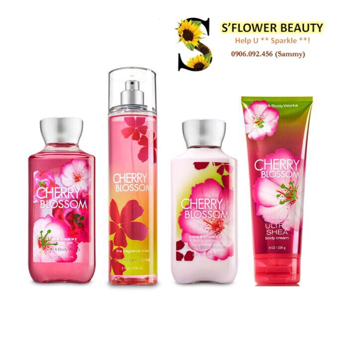 🌸 Cherry Blossom | Sản Phẩm Tắm Dưỡng Mịn Da Lưu Hương Toàn Thân Bath & Body Works