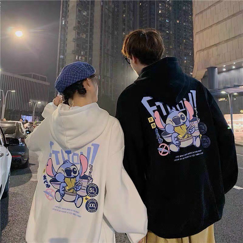 Áo Khoác hoodie Stitch ❤️ Áo khoác unisex ❤️ Áo khoác StitchThun nỉ form 70kg đổ lại siêu kute 💙ms25