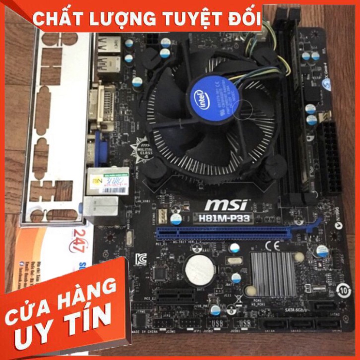 [COMBO] Main MSI H81 + chip G3220 + Ram 4GB Chiến Mượt Game LOL Đột Kích