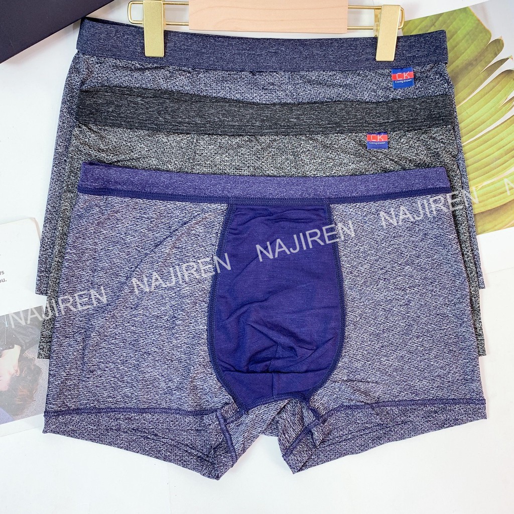 [Cao Cấp] Hộp 4 chiếc sịp đùi thông hơi dành cho nam, chất liệu mềm mịn bền đẹp thoáng mát men618
