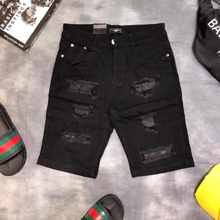 Quần bò nam.quần Jean cộc rách đính đá 2020