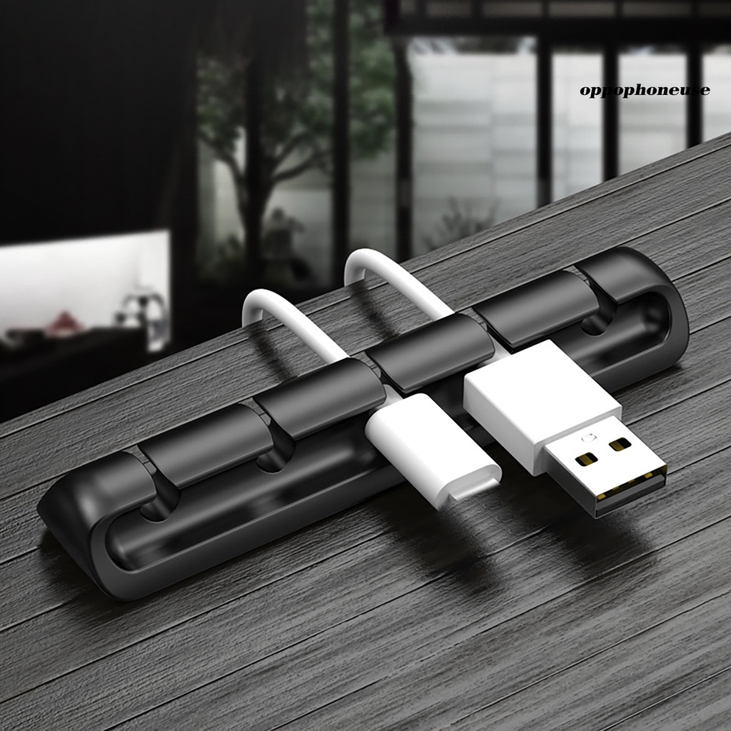 Kẹp giữ dây cáp bằng silicone tự dính đa năng sắp xếp gọn gàng cho văn phòng