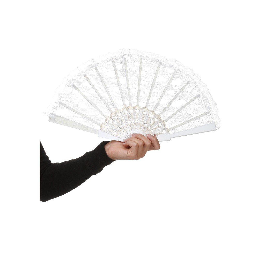 Quạt ren hoa đen, trắng cosplay cổ trang, chụp hình, tiệc tùng, phong cách tiểu thư | BigBuy360 - bigbuy360.vn