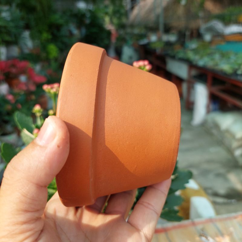 Chậu đất nung, chậu sen đá - Ly gờ 106, miệng chậu 10cm, chiều cao 6cm