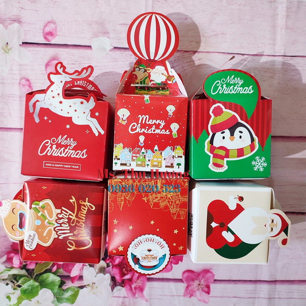 Hộp Giấy Đựng Quà Giáng Sinh Noel có quai xách nhiều mẫu siêu đẹp ❤❤❤