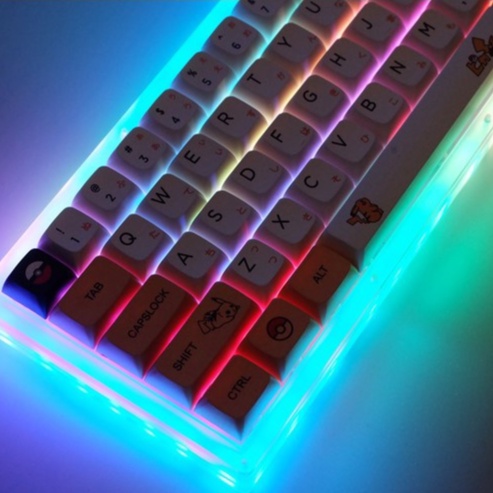 Bàn phím cơ keycap Pikachu QX1 Profile 139 phím PBT Dyesub - cho bàn phím cơ Filco, Leopold, IKBC, Edra