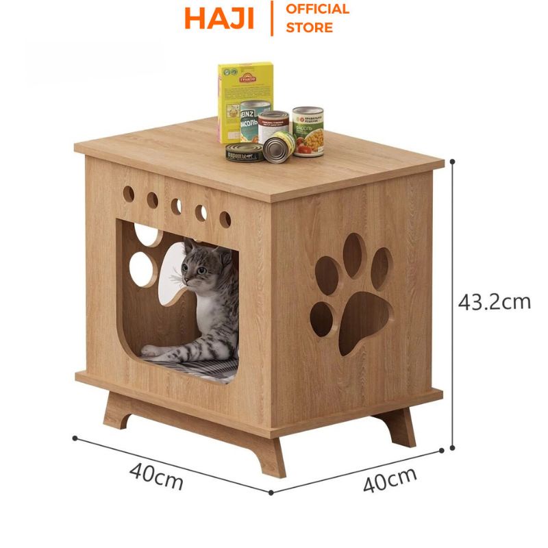 Chuồng thú cưng gỗ HAJI chống ẩm mốc tháo lắp linh hoạt A205