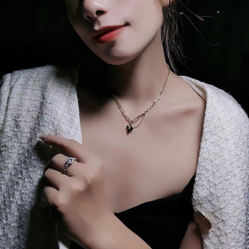 Dây chuyền thép titan mạ vàng 18k phong cách hiphop thời trang