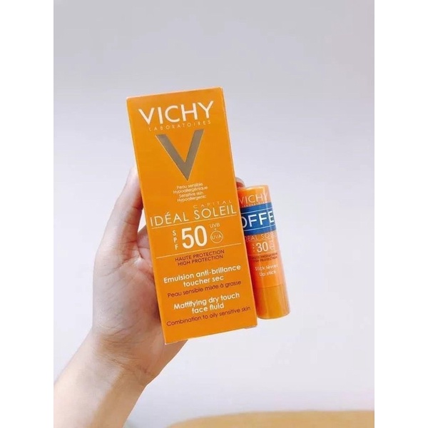 Set kem chống nắng vichy