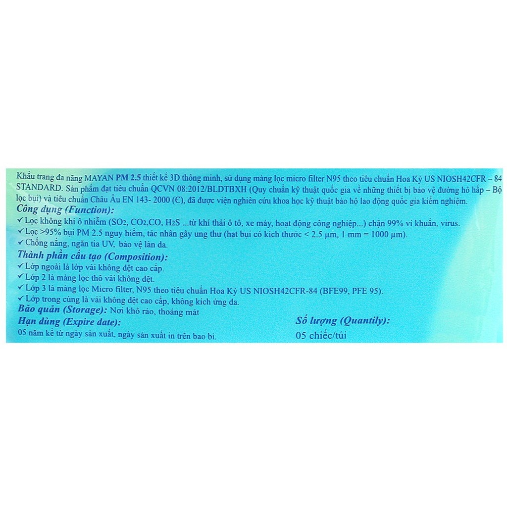 Khẩu Trang Mayan 3D Mask PM 2.5 Medi Kids++ Màng Lọc Theo Tiêu Chuẩn Mỹ Cho Bé 5 Chiếc/Túi | BigBuy360 - bigbuy360.vn