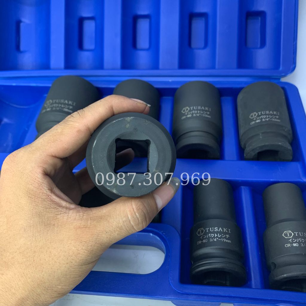 Bộ tuýp khẩu sửa chữa ô tô 3/4"-10 món TUSAKI