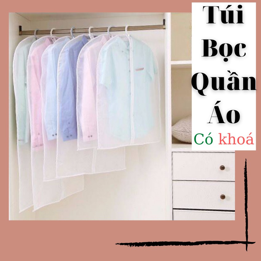 Túi Bọc Quần Áo, Túi Đựng Quần Áo Có Khóa Kéo Bảo Quản, Treo Tủ Tiện Lợi LEON OFFICIAL