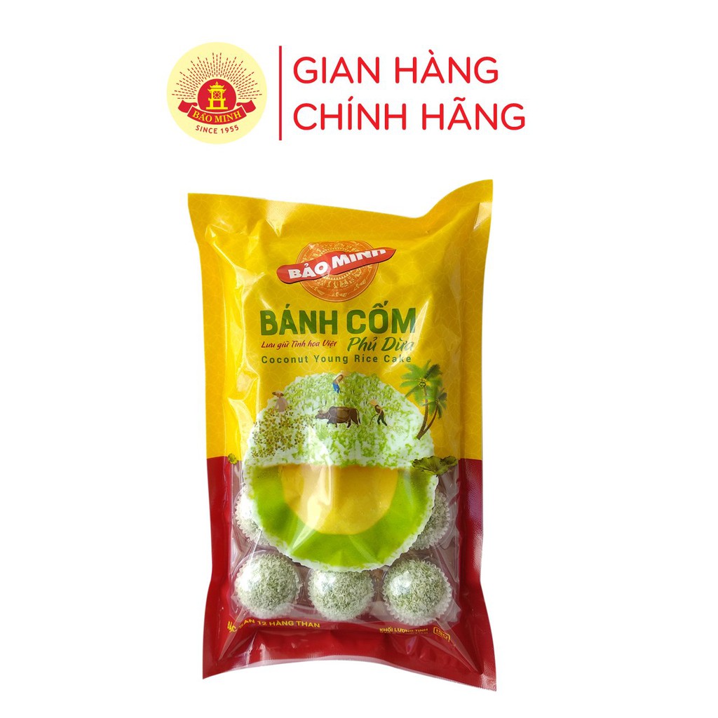 Bánh Cốm phủ Dừa Đặc Biệt Bảo Minh 240g