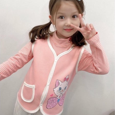Áo gile ấm áp cho bé - Áo khoác hoạ tiết hoạt hình dễ thương cho bé [Shop Mẹ Bob 86]