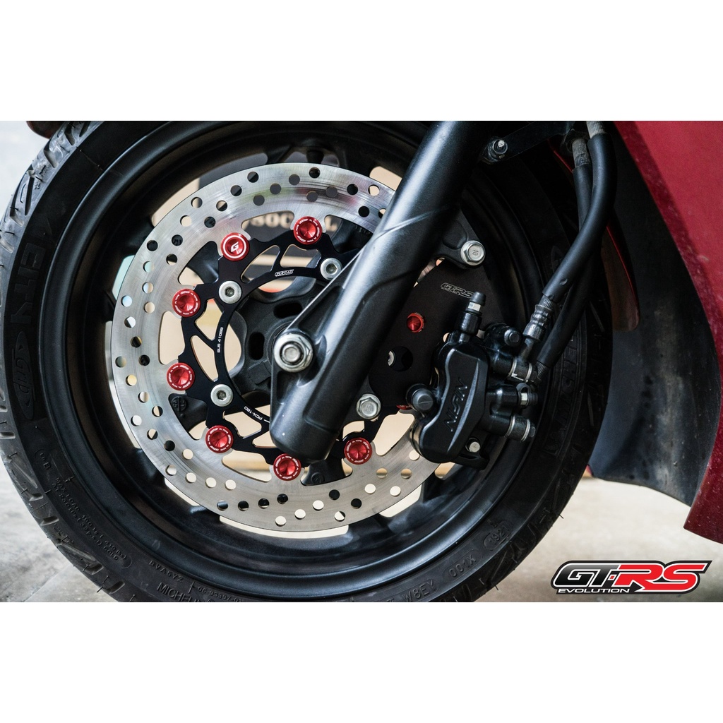 Đĩa trước dày 4.5mm, đường kính 267mm 5 lỗ ốc GTRS PCX160 có kèm pad gắn