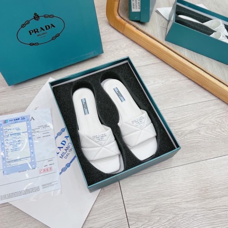 CF Dép prada quai ngang trần chỉ fullbox