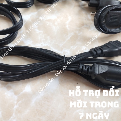 Dây nguồn sạc laptop loại dẹt Cáp nguồn kết nối điện 220v tới cục sạc Laptop