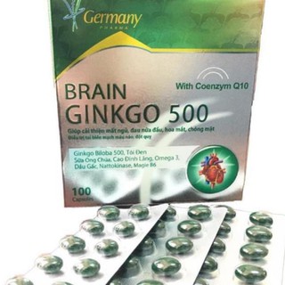 BRAIN Ginkgo 500 Giúp hoạt huyết, tăng cường lưu thông máu, hoạt huyết dưỡng não