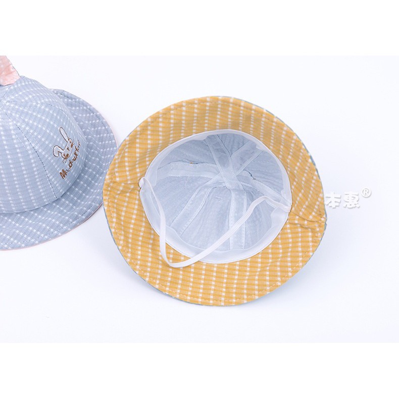 mũ tai thỏ size 44cm khoảng 3-6 tháng vành rộng (Hàng Quảng Châu)