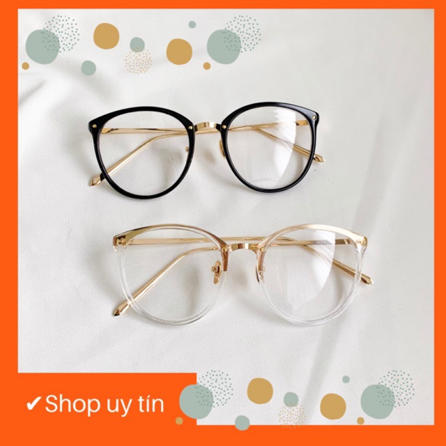 👓 Gọng Kính Cận Thái Lan Mắt Tròn Đen To Nams