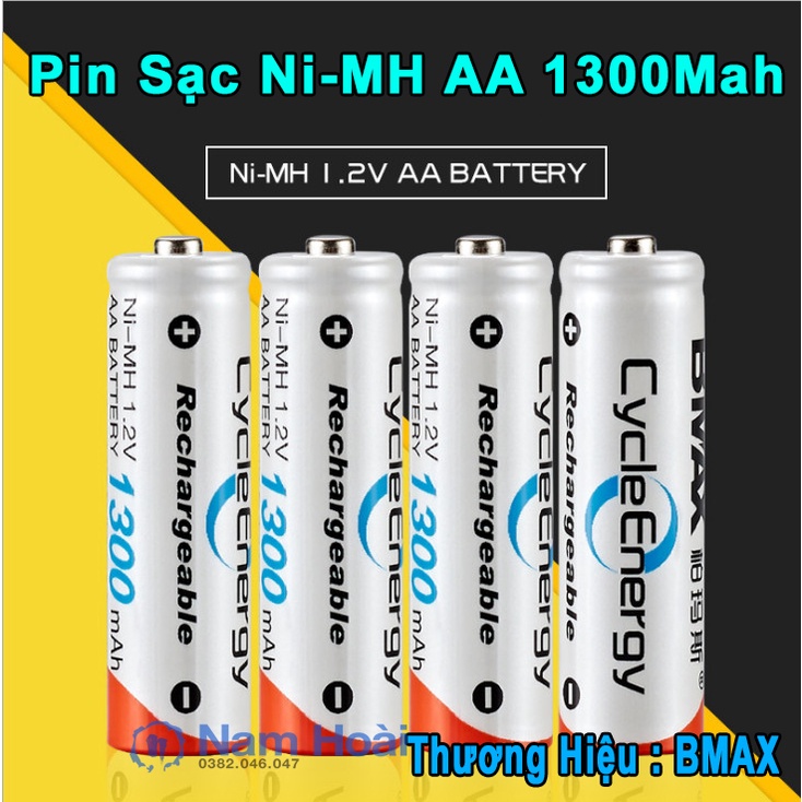 Pin sạc BMAX AA 1.2V 1300mAh 3600mAh đồ chơi điện điều khiển từ xa Pin AA Ni-MH