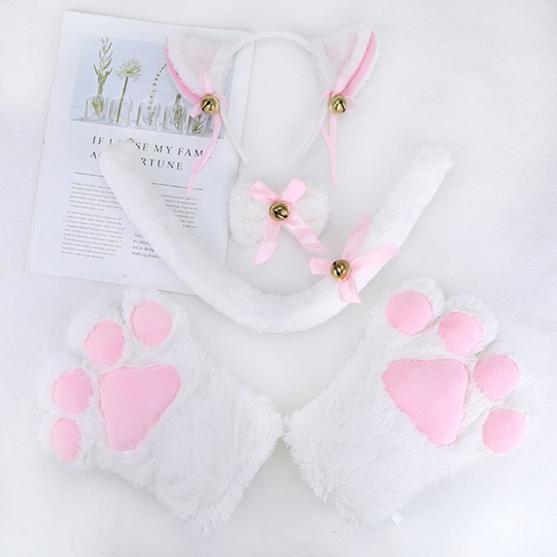 Tai Mèo Nhồi Bông Phong Cách Lolita Nhật Bản Đáng Yêu