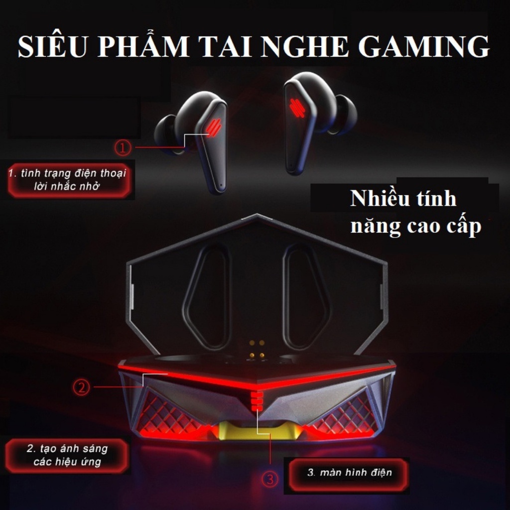 Tai nghe không dây gaming bluetooth Dogitek K98 ANC 2022 thiết kế gaming thể thao