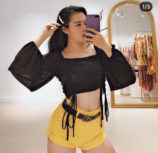ÁO CROPTOP RÚT DÂY