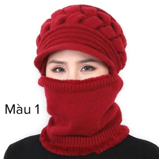 Mũ lông liền khăn lông siêu hót