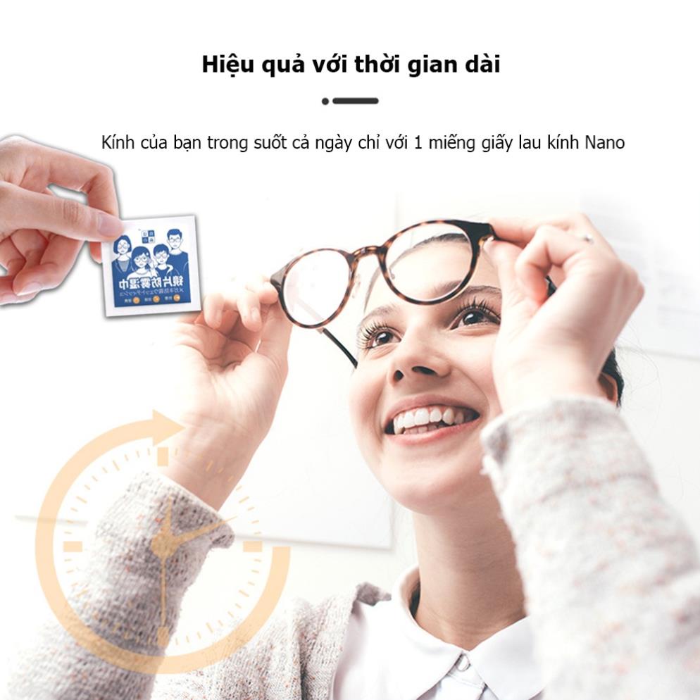 Khăn lau kính Nano🌸FREESHIP🌸khăn giấy chống bám hơi nước, giấy lau kính chống mờ sương, mồ hôi