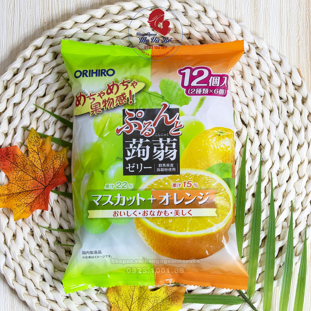 Thạch trái cây Orihiro, thạch hoa quả đủ loại Nhật Bản 12m+ [Date T8 - T12/2021] | BigBuy360 - bigbuy360.vn