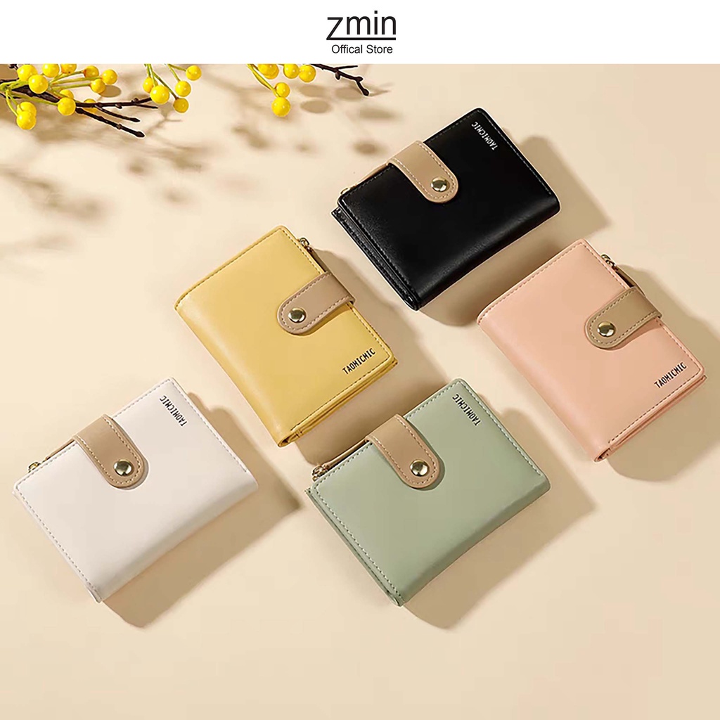 Bóp nữ mini cầm tay Zmin, chất liệu da PU cao cấp - V100