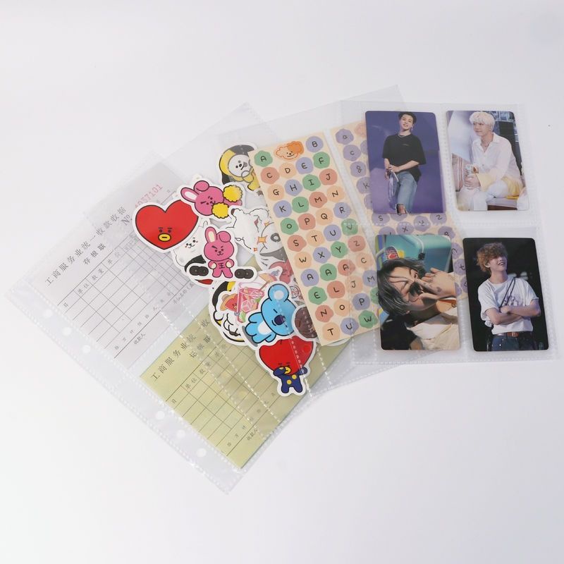 Set 10 sheet binder A5, A6 1 ô, 2 ô ngang, 2 ô dọc, 3 ô, 4 ô