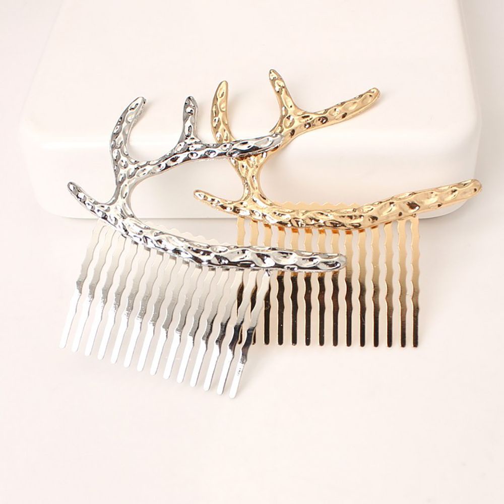 Kẹp Tóc Hình Sừng Hươu Bằng Hợp Kim Nhiều Màu Dễ Thương Phong Cách Hàn Quốc Cho Nữ