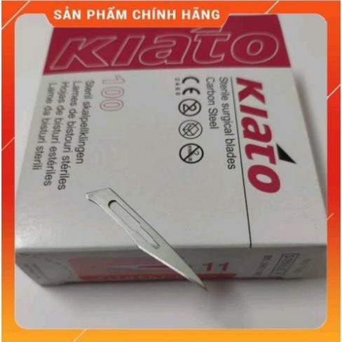 Lưỡi dao mổ số 11-15 Kiato ẤN ĐỘ hàng chuẩn sắc nhọn [Hộp 100 chiếc]