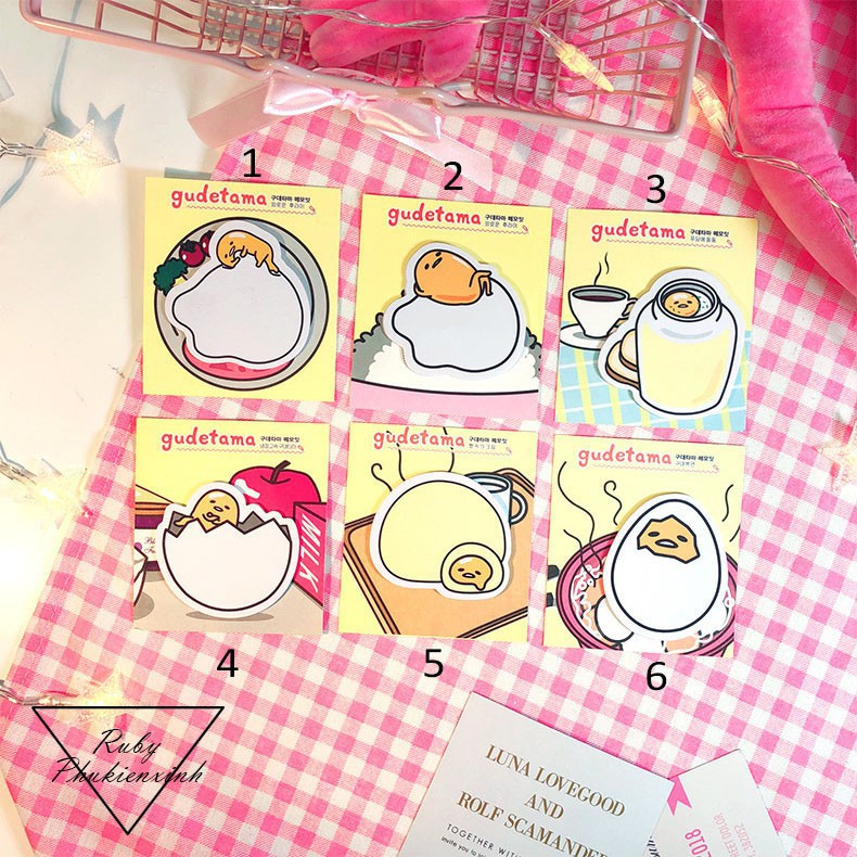 Giấy note trứng lười Gutetama ( giao mix mẫu )