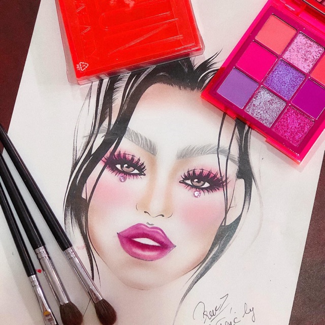 Combo 10tờ Facechart. Học makeup trên giấy.