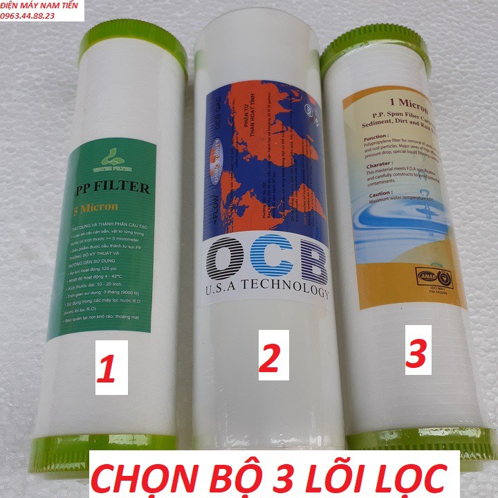 Lõi lọc nước 123, sử dụng cho hầu hết các loại máy lọc