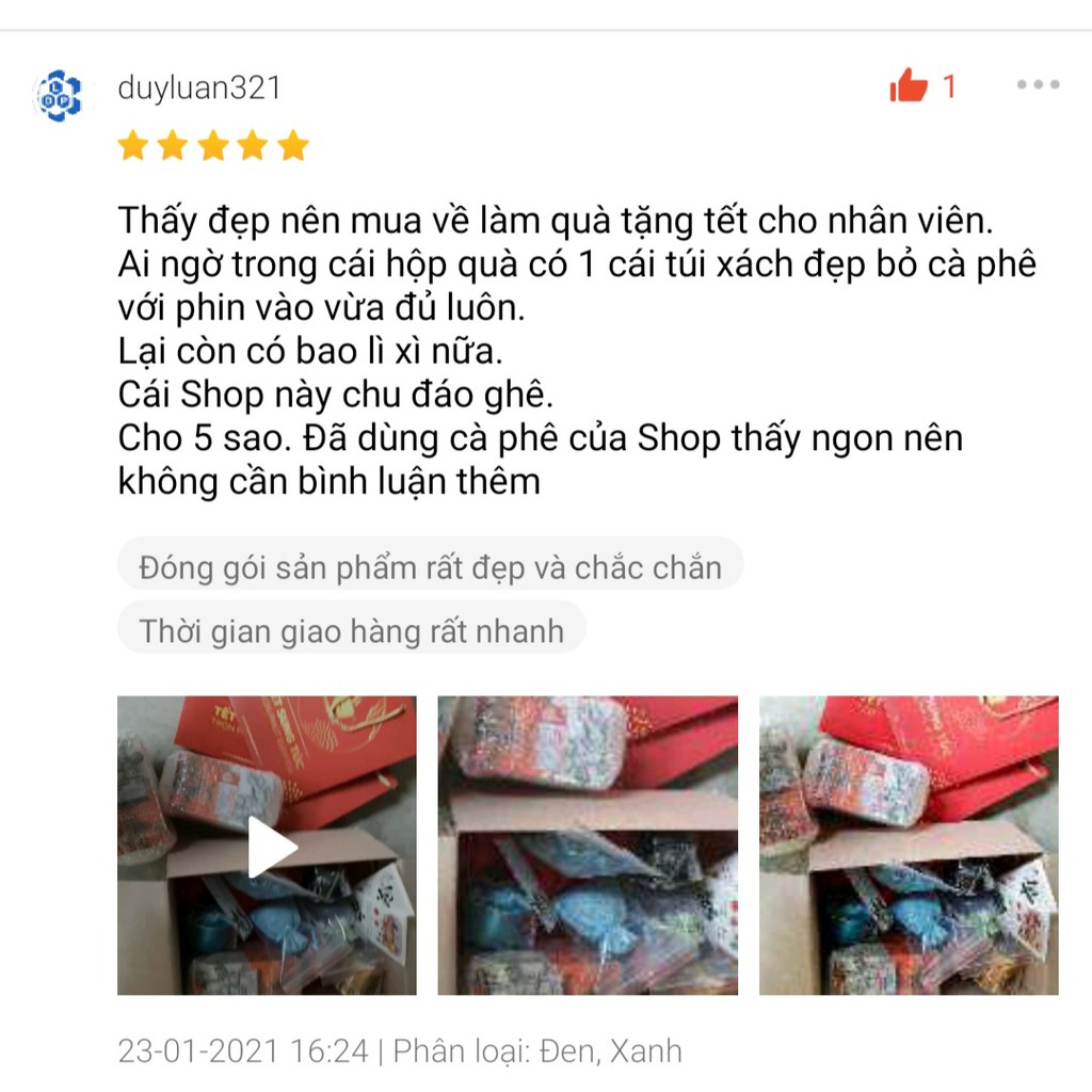 Túi quà tết 2022 màu đỏ đẹp, sang trọng kích thước lớn đứng, túi xách hộp quà tặng tết cho người thân từ Message Coffee
