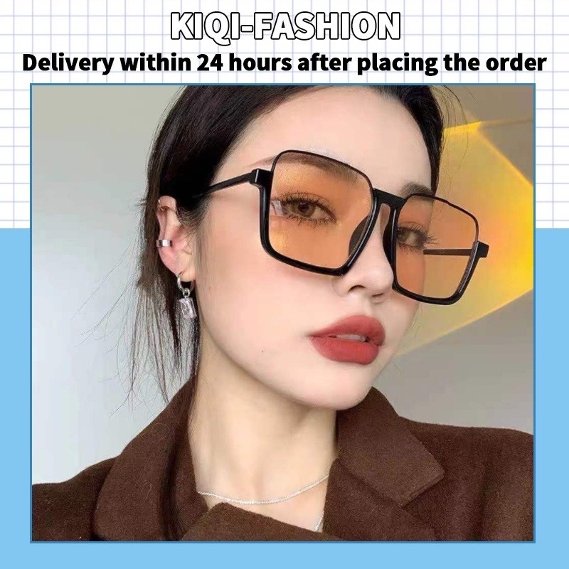 (KIQI-FASHION) COD Kính Mát Gọng Kim Loại Chống Tia Uv400 Thời Trang Cho Nữ