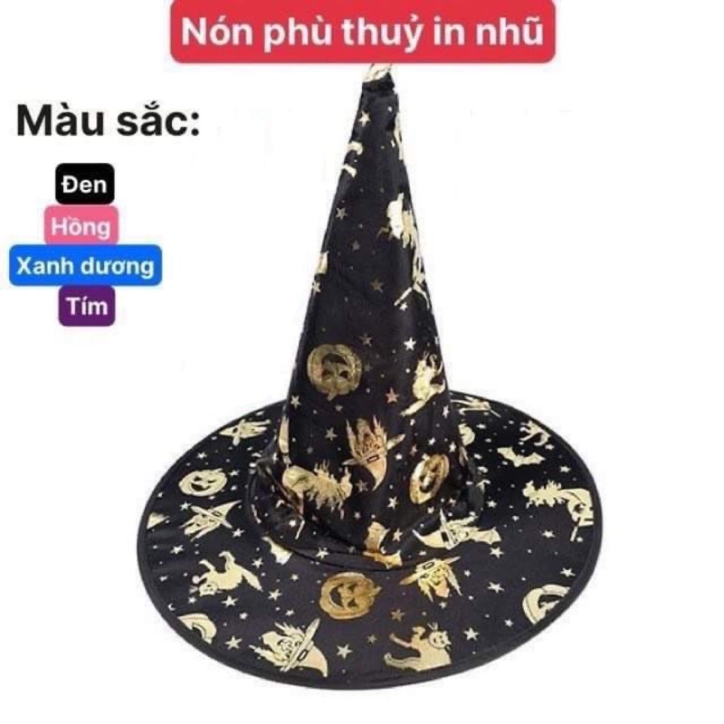 Nón Bí/Nón Phù Thuỷ Halloween Nhiều Mẫu