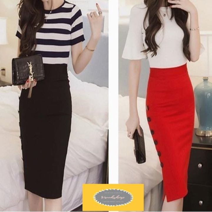 Chân váy bút chì hàng thiết kế theo yêu cầu dành cho dân công sở thanh lịch tôn dáng - CV0031 | BigBuy360 - bigbuy360.vn
