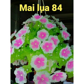2 bộ làm hoa giấy lụa, hoa treo tường, kèm giỏ